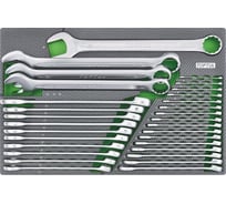 Набор комбинированных ключей TOPTUL 6-38 мм, 30 предметов в мягком ложементе, GED3025