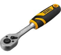 Ключ-трещотка Denzel 1/4", 90 зубьев, с быстрым сбросом, CrV 14031