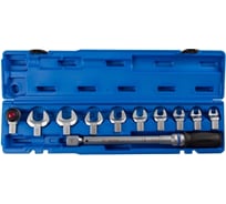 Динамометрический ключ KING TONY серии FIT 14х18 мм с набором рожковых насадок 13-30 мм, 20-100 Нм, кейс 345201D11MR