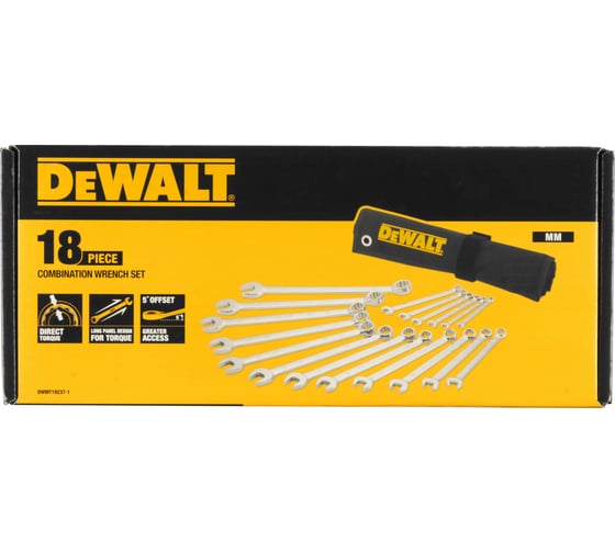 Набор комбинированных ключей DEWALT 18 шт DWMT19237-1