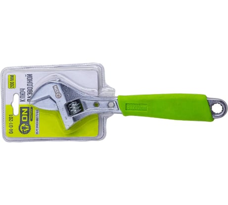 Ключ разводной ON 200мм с обрезиненной ручкой 04-01-201