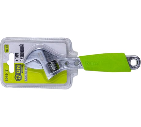 Ключ разводной ON 150мм с обрезиненной ручкой 04-01-151