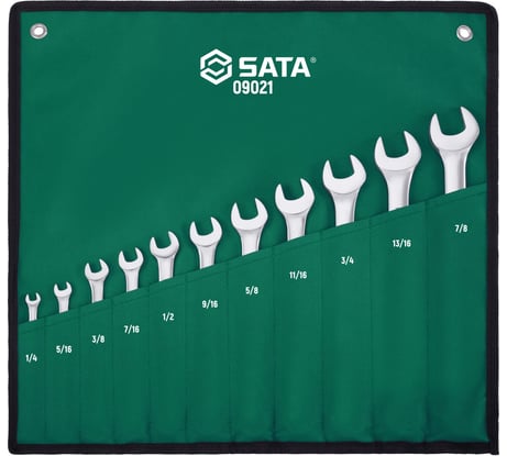 Набор комбинированных дюймовых ключей SATA 11 предметов 09021
