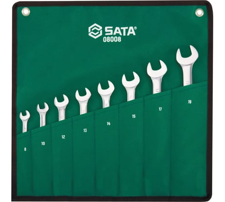 Набор комбинированных ключей с храповиком SATA 8-19 мм, 8 предметов 08008