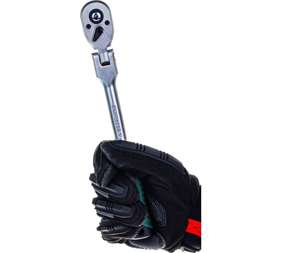 Вороток с трещоткой TUNDRA квадрат 3/8", поворотная головка, 72 зуба, CrV 1799954