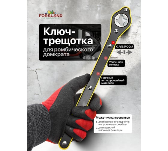 Ключ трещоточный для домкрата механического Forsland Forsland-10202-P(60762)