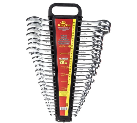Набор комбинированных ключей KINGTUL 26пр. в пласт. держателе 11084 KT-3026MP
