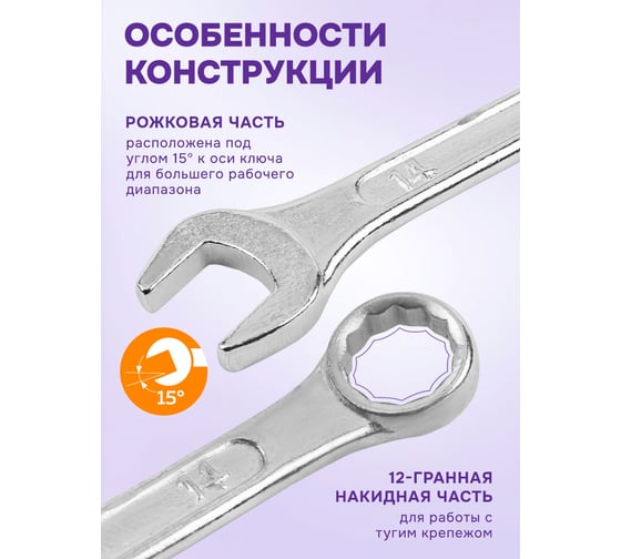 Ключи комбинированные MEGATOOLS набор 25 предметов (6-32мм) MT-5261PD(58558)