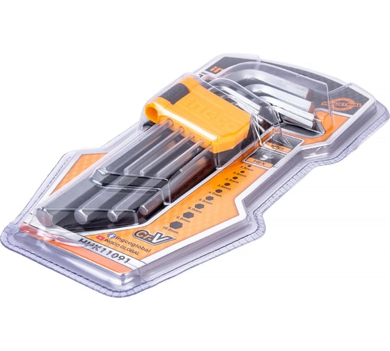 Набор шестигранников INGCO HEX Long 1,5-10мм. INDUSTRIAL HHK11091