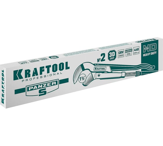 Трубный ключ KRAFTOOL Panzer-S №2, изогнутые губки 2733-15_z02