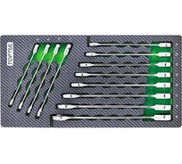 Набор комбинированных трещоточных ключей TOPTUL 8-19 мм, 12 предметов, в мягком ложементе GEA1214