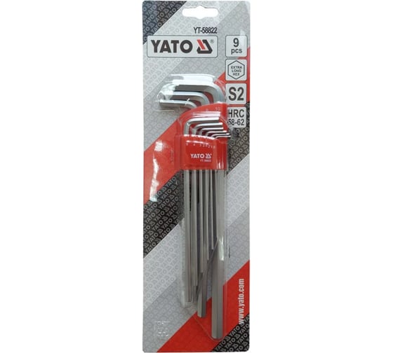 Набор шестигранных удлиненных ключей YATO 9 шт YT-58822 371458822 092 1