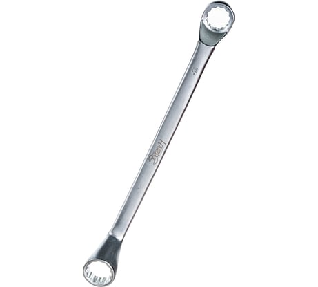 Гаечный ключ Ремоколор двухсторонний накидной Cr-v, матовая полировка, 19 х 22 мм , 43-3-219