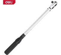 Динамометрический ключ предельный DELI DL-YN-40200 40-200 Нм, 1/2", головка Cr-Mo, 72 зуба, противоскользящая рукоятка, кейс 167246