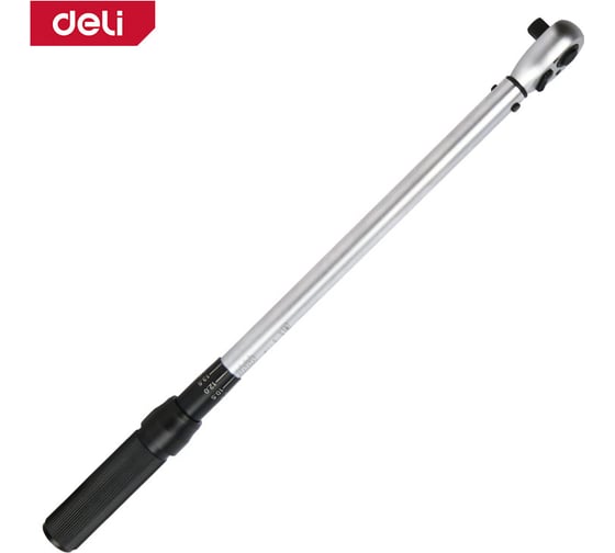 Динамометрический ключ предельный DELI DL-YN-60300 60-300 Нм, 1/2", головка Cr-Mo, 72 зуба, противоскользящая рукоятка, кейс 167247 1