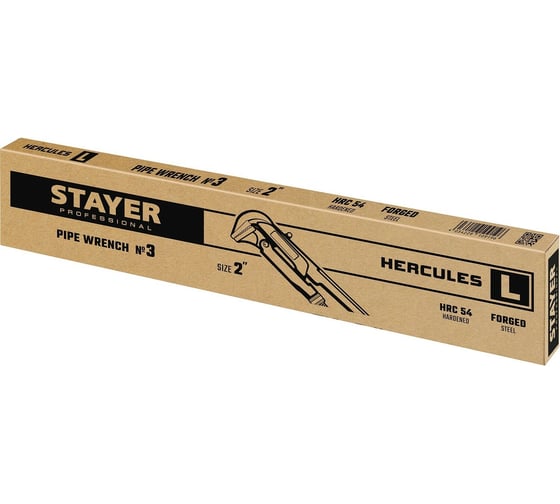 Трубный ключ с прямыми губками STAYER Hercules-l  №3, 560 мм  27331-3