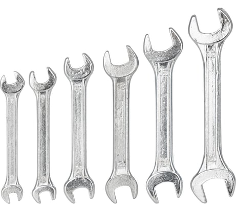Набор рожковых ключей 6-17 мм 6 предметов KROFT 210026