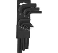 Набор шестигранных ключей AUTOLUXE 9 пр,  малые, черные, в пластиковом держателе 66949