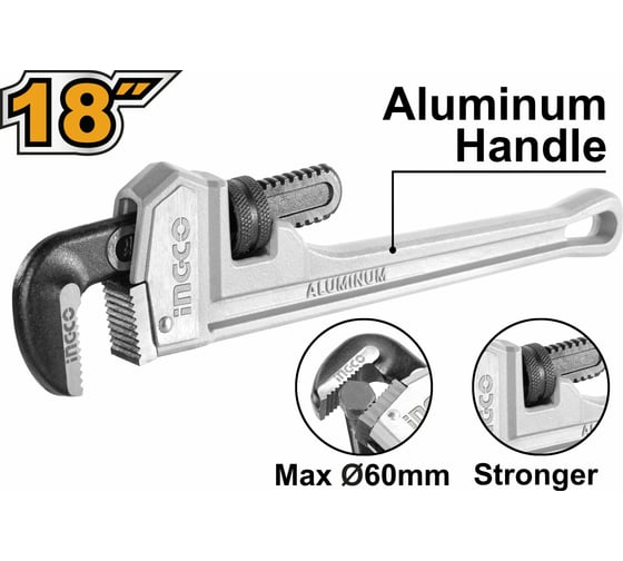 Трубный ключ INGCO 450х60мм HALPW0118