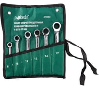 Набор комбинированных трещоточных ключей Pobedit Cr-V 8-17 мм, 6 шт. 2735602