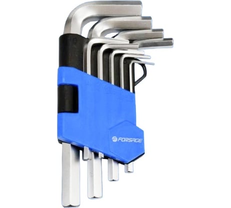Набор ключей Forsage 6-гранных Г-образных 10 предметов, в пластиковом держателе F-5102(6581)