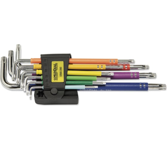 Набор цветных ключей torx MUNDIAL 9 шт. 0368.090