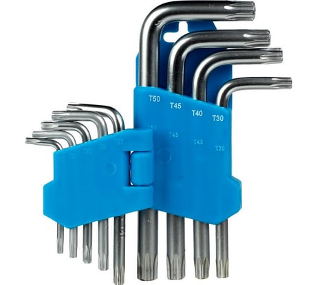 Набор ключей Smartbuy TORX c отверстием, 9 шт, CR-V SBT-TSS-9