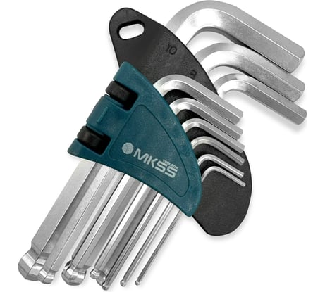 Набор коротких шестигранных ключей MKSS Toolbox с шаровым наконечником NK1011