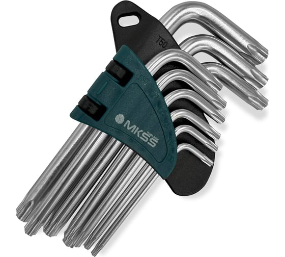 Набор коротких ключей MKSS Toolbox TORX с отверстием NK1021