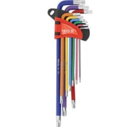 Набор торцовых ключей YATO TORX TR T10-T50 длинные, 9 предметов YT-05636