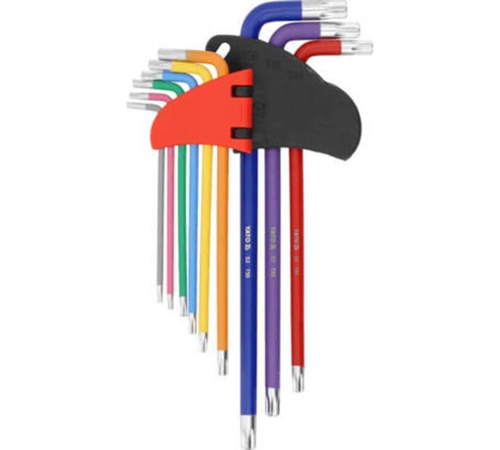 Набор торцовых ключей YATO TORX TR T10-T50 длинные, 9 предметов YT-05636
