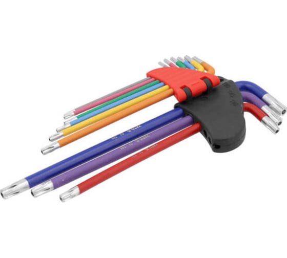 Набор торцовых ключей YATO TORX TR T10-T50 длинные, 9 предметов YT-05636