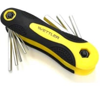 Набор шестигранников VETTLER 8 предметов, с шариком, складной, 1.5-8 мм, CRV HEX8BF