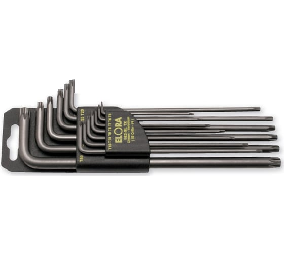 Набор ключей ELORA Torx удлиненные, 15 до 50 162S-LTX