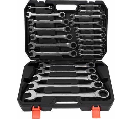 Набор комбинированных трещоточных ключей Gigant в пластиковом кейсе 22 шт GKRC-22