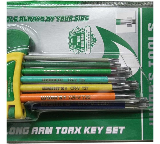 Ключи ТОРХ WYNNS звездочка, Т10-Т50 CR-V, 9 шт W9922B/ Tools 00-00006982