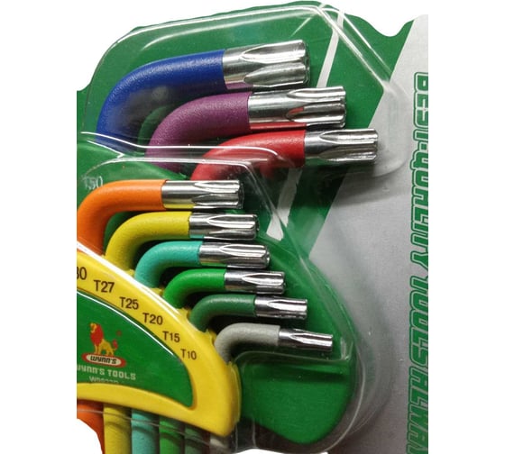 Ключи ТОРХ WYNNS звездочка, Т10-Т50 CR-V, 9 шт W9922B/ Tools 00-00006982