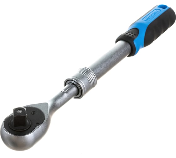 Трещотка HOEGERT TECHNIK телескопическая, с кнопкой 1/2, 72 зубца HT1R342
