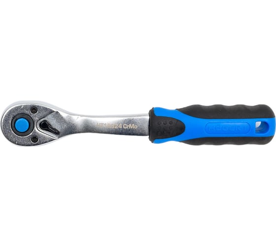 Трещотка HOEGERT TECHNIK изогнутая, с кнопкой, 1/4, 72 зубца HT1R324