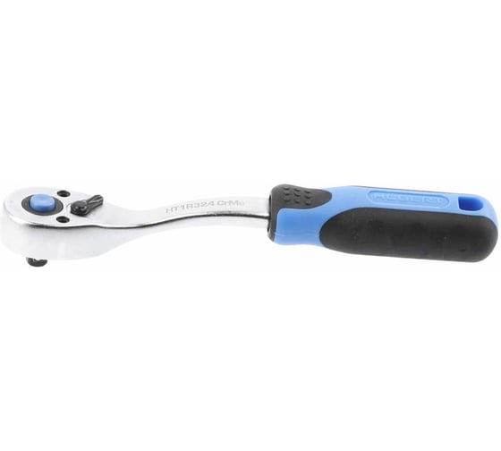 Трещотка HOEGERT TECHNIK изогнутая, с кнопкой, 1/4, 72 зубца HT1R324 1