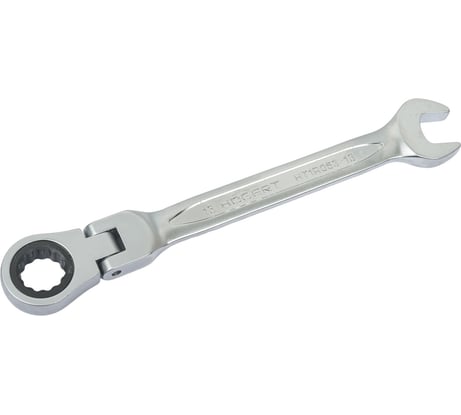 Комбинированный ключ HOEGERT TECHNIK шарнирный, с трещоткой 13 мм, 72T, сталь CrV HT1R053
