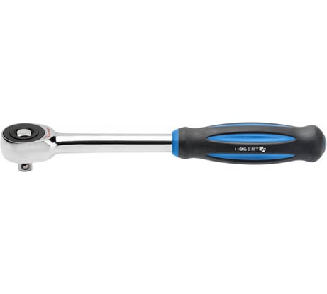 Трещотка HOEGERT TECHNIK 1/2, 72T, сталь CrMo, с крутящейся ручкой HT1R372