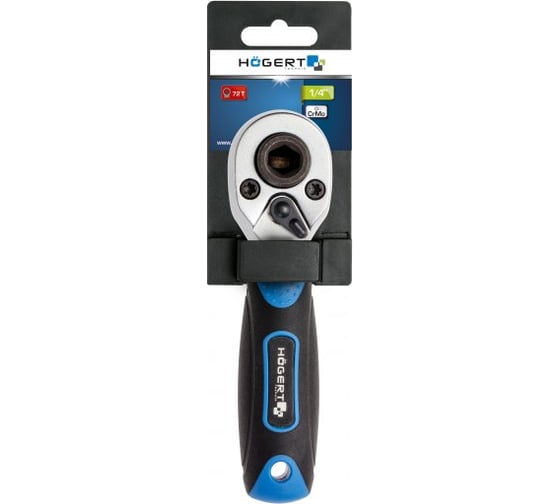 Трещотка для насадок и бит HOEGERT TECHNIK 1/4 HT1R391