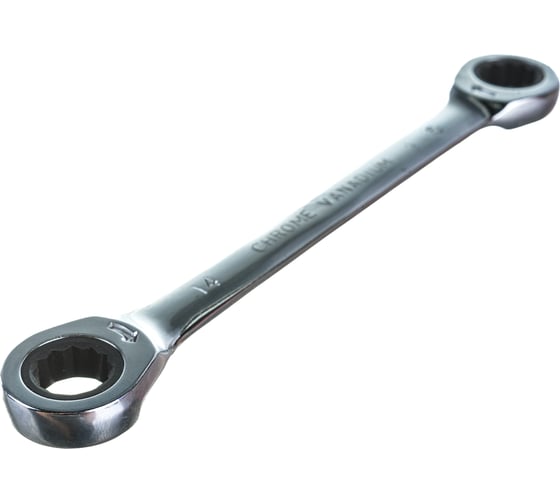 Накидной двусторонний ключ HORTZ 14х15 трещ. хромированный HOR 118853