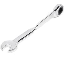 Комбинированный ключ HORTZ трещоточный удлиненный 12х12 с изогнутой рукояткой хромированный HOR 121238