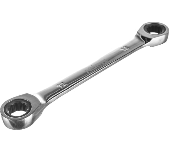 Накидной двусторонний ключ HORTZ 12х13 трещ. хромированный HOR 118852