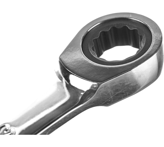 Накидной двусторонний ключ HORTZ 12х13 трещ. хромированный HOR 118852