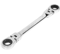 Накидной двусторонний ключ HORTZ 16х17 трещ/шарн. хромированный HOR 118763