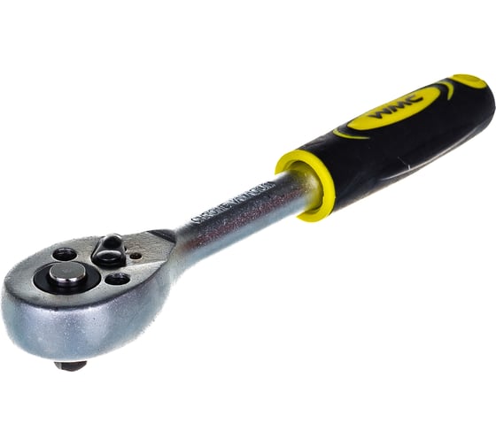 Трещотка WMC TOOLS реверсивная, с резиновой ручкой, 1/4''(L-155мм,24зуб.) 48822 80224