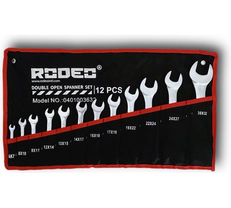 Набор двухсторонних гаечных ключей RODEO 12 шт. 401003632